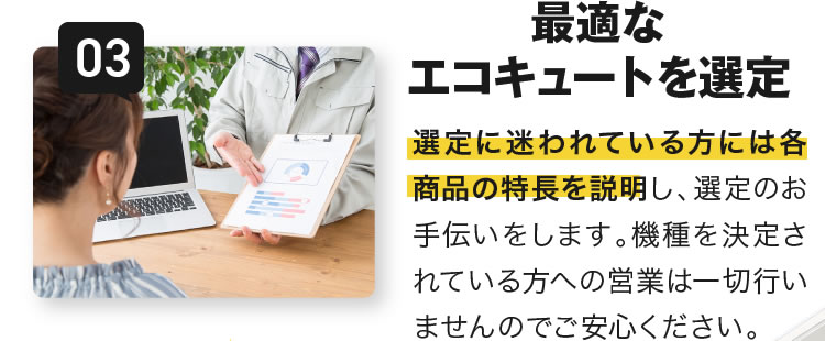 3.最適なエコキュートを選定